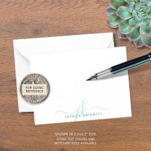 Guión de Moda moderna Iniciales de Monograma Turqu