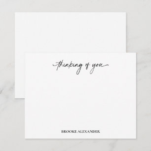 Tarjeta Pequeña Guión de Pensamiento en ti Decorativo Manuscrito