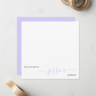 Tarjeta Pequeña Guion lavanda moderno simple