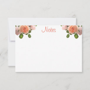 Tarjeta Pequeña Guión manuscrito de Rosas de acuarela creativa