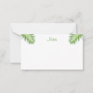 Tarjeta Pequeña Guión manuscrito Moderno y elegante Palm Leaves