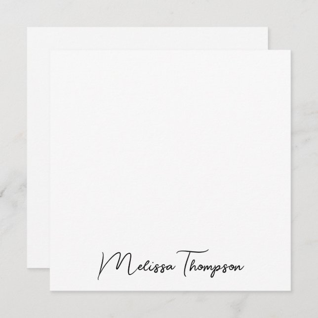 Tarjeta Pequeña Guión Minimalista moderno personalizado (Anverso / Reverso)