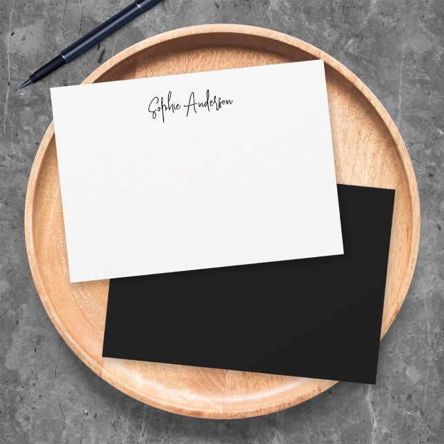 Tarjeta Pequeña Guión moderno personalizado de color personalizado (Subido por el creador)