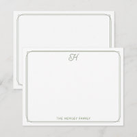 Guión Monograma Bonito Familia Estacionamiento Ver