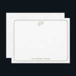 Tarjeta Pequeña Guión Monograma Bonito Familia Estacionamiento Ver<br><div class="desc">Este diseño presenta un borde doble delgado con espacio para un monograma de guión de bonito en la parte superior y nombre/texto en la parte inferior. Haga clic en el botón personalizar si desea ajustar los elementos de diseño y/o modificar el texto. En nuestra tienda, zazzle.com/store/doodlelulu, podrá encontrar variantes de...</div>