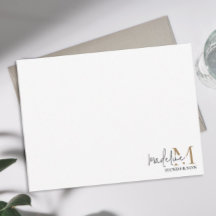 Guión monograma moderno de oro negro