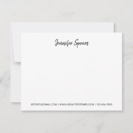 Tarjeta Pequeña Guión negro clásico de corte profesional manuscrit