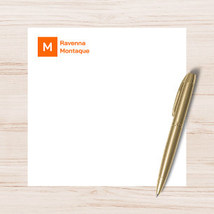 Tarjeta Pequeña Guion personalizado naranja atardecer moderno mono