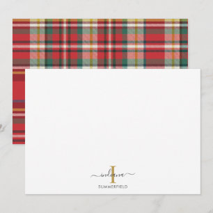 Tarjeta Pequeña Guión Rústico de Monograma Inicial de Nombre de Fi