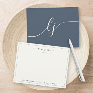 Tarjeta Pequeña Guión simple: Armada de Stationery personalizada y