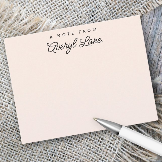 Tarjeta Pequeña Guión simple Stationery personalizada Rubor Pink (Subido por el creador)