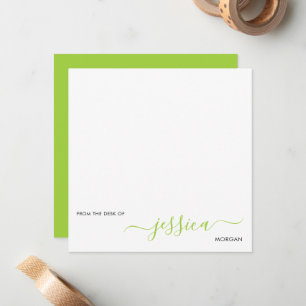 Tarjeta Pequeña Guión verde lima simple