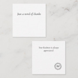 Tarjeta Pequeña Guirnalda de laurel negro monogramada