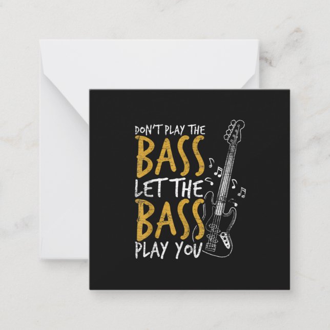 Tarjeta Pequeña Guitarist Let The Bass Guitar Birthday (Anverso)