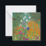 Tarjeta Pequeña Gustav Klimt - Jardín de flores<br><div class="desc">Jardín de flores - Gustav Klimt en 1905-1907</div>