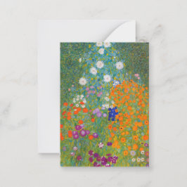 Tarjeta Pequeña Gustav Klimt - Jardín de flores