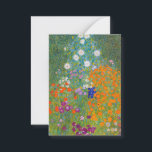 Tarjeta Pequeña Gustav Klimt - Jardín de flores<br><div class="desc">Jardín de flores - Gustav Klimt en 1905-1907</div>