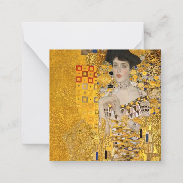 Tarjeta Pequeña Gustav Klimt - Retrato de Adele Bloch-Bauer I (Anverso)
