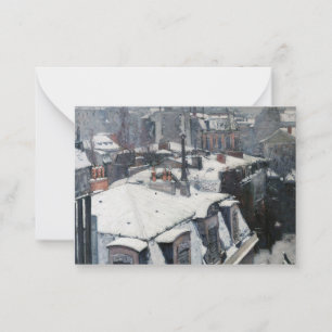 Tarjeta Pequeña Gustave Caillebotte - Tejados bajo la nieve
