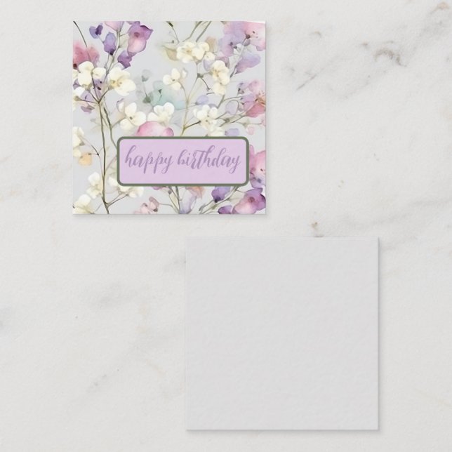 Tarjeta Pequeña Gypsophila (Anverso / Reverso)