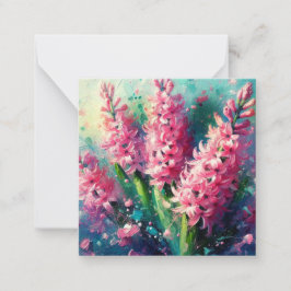 Tarjeta Pequeña Hábitos rosados Flores florales Gracias