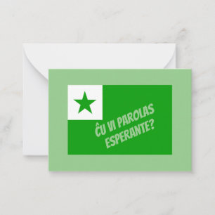 Tarjeta Pequeña ¿Habla Esperanto?