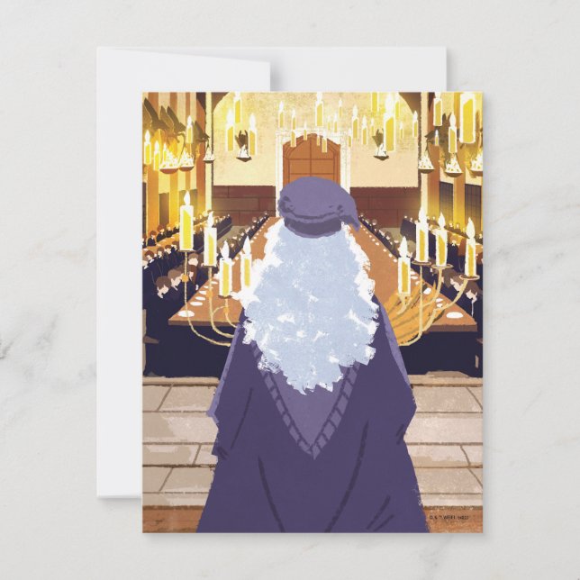 Tarjeta Pequeña Hablando en el Gran Salón de Hogwarts (Anverso)