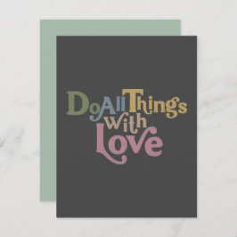 Tarjeta Pequeña Hacer todas las cosas con amor