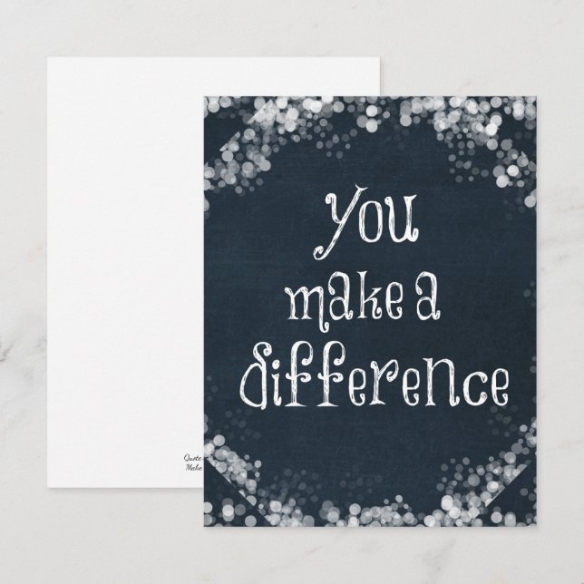 Tarjeta Pequeña Hacer una cita de diferencia (Anverso / Reverso)