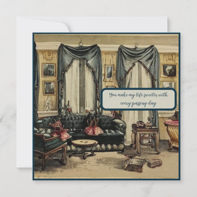 Tarjeta Pequeña Haces mi vida más dulce con cada día que pasa (Anverso)