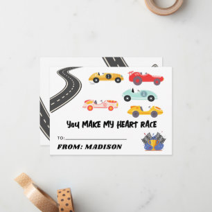 Tarjeta Pequeña Haces que mi corazón corra Día de San Valentín par