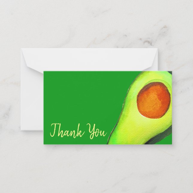 Tarjeta Pequeña Hadicto al aguacate arte lindo verde (Anverso)