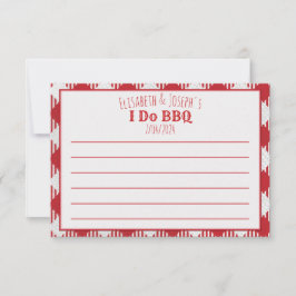 Tarjeta Pequeña Hago BBQ Fiesta actividad en blanco, respuesta y d
