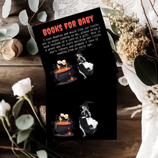 Tarjeta Pequeña Halloween Baby Shower Books for Baby Insert (Subido por el creador)