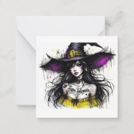 Tarjeta Pequeña Halloween es más encantador con 'Halloween feliz'