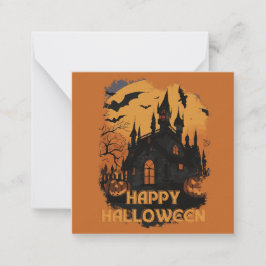 Tarjeta Pequeña Halloween-Schloss unter Mondlicht