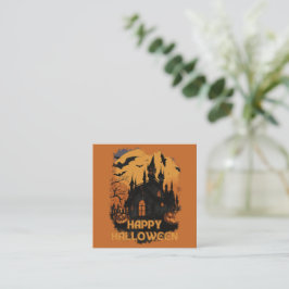 Tarjeta Pequeña Halloween-Schloss unter Mondlicht