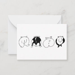 Tarjeta Pequeña Hamster Butts