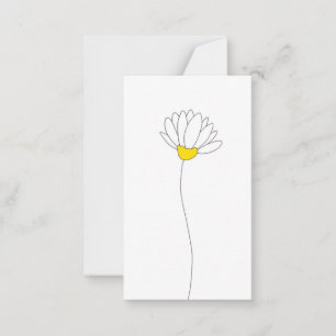 Tarjeta Pequeña Hand Drawn Daisy