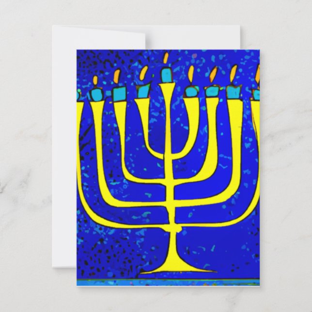 Tarjeta Pequeña Hanukkah (Anverso)