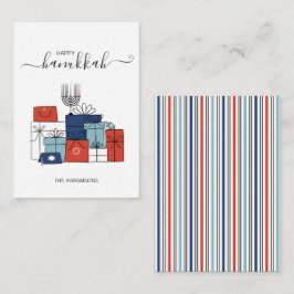 Tarjeta Pequeña Hanukkah Gifts & Menorah Holiday Mini Note Card