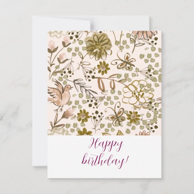 Tarjeta Pequeña Happy birthday! (Anverso)