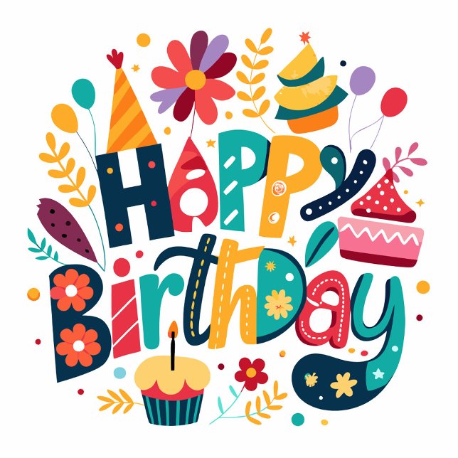 Tarjeta Pequeña Happy Birthday  (Subido por el creador)