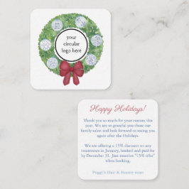 Tarjeta Pequeña Happy Holidays Client Gracias Código de cupón