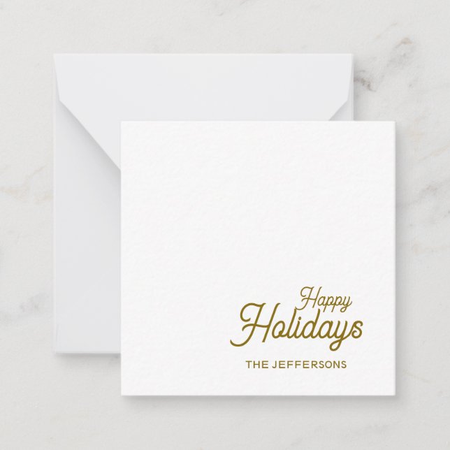 Tarjeta Pequeña Happy New Year Merry Christmas Seasonal Family (Anverso)