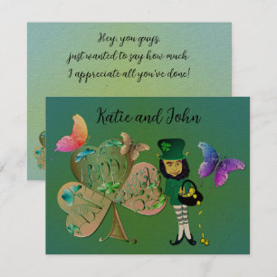 Tarjeta Pequeña Happy St Patrick's Leprechaun