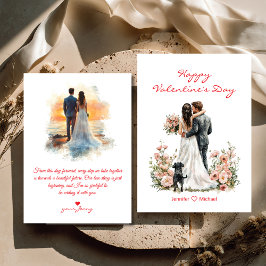 Tarjeta Pequeña happy valentines day 2 photos illustration budget