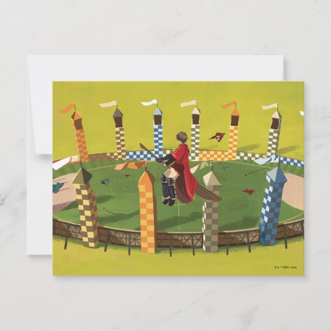 Tarjeta Pequeña HARRY POTTER™ busca la bruja dorada (Anverso)