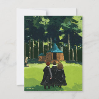 Tarjeta Pequeña HARRY POTTER™, Ron y Hermione en la Cabaña de Hagr