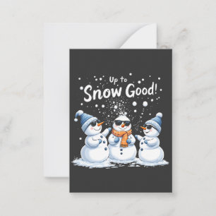 Tarjeta Pequeña Hasta la nieve buena divertido muñeco de nieve Nav